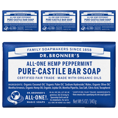 닥터브로너스 퓨어 캐스틸 바 솝, 140g, 4개