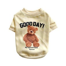 Petconomy 寵物專用小熊圖案連身衣, 象牙白