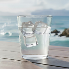 리빙메이트 트라이탄 끼임방지 V자형 물컵 310ml, 투명, 1개