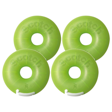 Scotch 甜甜圈造型隱形膠帶台, 蜜瓜, 4個