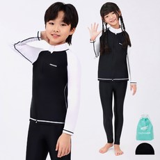 aquatica 兒童防曬泳衣 AQAJJ451+ 415 水上緊身褲 + 彈性泳帽 + 塑膠袋組合