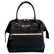 Sayaka 紗彌佳 日系時尚美型大容量野餐包/保冷午餐袋/手提包 - 黑色, 1個