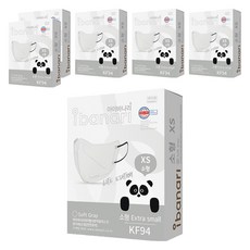 ibanari 孩童用防塵口罩 KF94 XS號, 6盒, 10片, 淺灰色