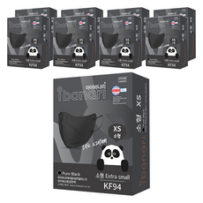 ibanari 孩童用防塵口罩 KF94 XS號, 9盒, 10片, 黑色