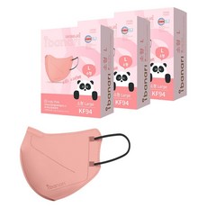 ibanari 孩童用防塵口罩 KF94 L號, 3盒, 10片, 粉紅色