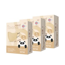 ibanari 孩童用防塵口罩 KF94 L號, 9盒, 10片, 暖米色