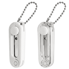 尼家文具 Laladew 迷你剪刀鑰匙圈 2件組, 白色, 透明, 1套