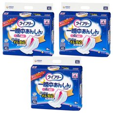 Lifree 來復易 日本原裝進口 整夜一片超安心紙尿片 男女適用, 55cm, 42片, 3包