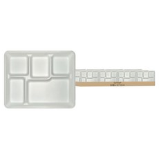 SunNaP 紙塑方盤5格 Set 31公分x22公分 台灣製 植物纖維製造 食品級, 50個, 1組