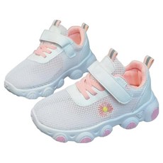 KIZTREE 女童花朵網眼魔鬼氈運動鞋 SZ-492