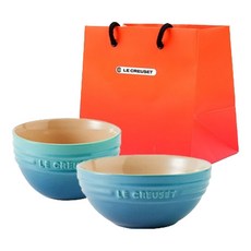 르크루제 1인밥 + 국 세트 + 쇼핑백 S, 캐리비안블루, 밥그릇(1P) + 국그릇(1P) + 쇼핑백S(1P), 1세트