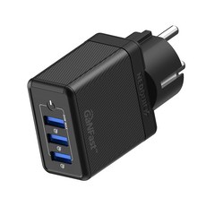 ARTMU 3孔 Quick Charge 3.0 GaN 高速多功能充電器 54W GQ110, 1個, 黑色