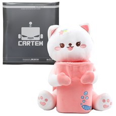 CARTEM Hug 汽車中控台面紙盒 & 垃圾桶 CT433, 1個, Hug 貓咪