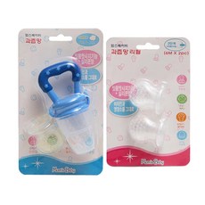 mom's baby 咬咬樂輔食器+替換補充包 第2階段(6個月以上) 2入組, 藍色, 1組