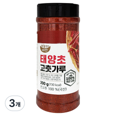하늘정성내리찬 태양초 고춧가루, 200g, 3개