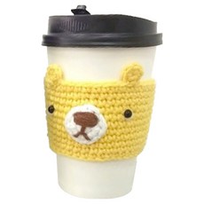 [Yamidol] 小熊杯套鉤針娃娃材料包, 黃色