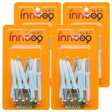 Innotime 混凝土用一體式塑膠壁虎螺絲 10入 NIT607, 4個
