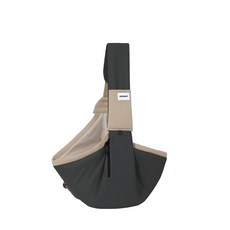 hidream 寵生幾何 寵物斜跨托特包-蕎麥灰 斜挎設計解放雙手 透氣舒適, 袋深45cm + 肩帶長87cm, 1入