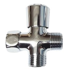 新多多小舖 花灑切換開關 台灣製造 全銅本體 四分, 寬6.9 x 高6cm, 鉻色