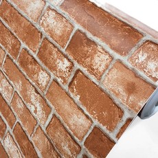 仿舊磚紋壁貼 IOR-29, 紅色, 100 x 250 cm