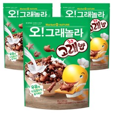Market O NATURE Orion Oh!格蘭諾拉麥片 巧克力鯨魚飯, 300g, 3個