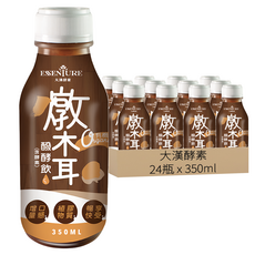 大漢酵素 有機燉木耳醱酵飲, 350ml, 24瓶