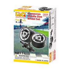 LaQ F1賽車輪組, 益智拼裝玩具, 培養空間想像力, 訓練手眼協調能力, 單一顏色, Middle Size, 1盒