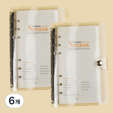 마다꾸미 투명 다이어리 용돈 챌린지 바인더 6공, 12 A5 스노우펄, 6개