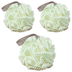 진주 레이스 버블 샤워볼, 그린, 1개입, 3개