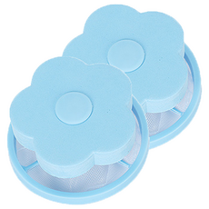 洗衣機專用清潔過濾除毛屑器 藍色 -有效過濾毛髮棉絮, 2個