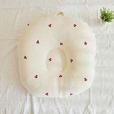 ROTOTO bebe 紅酒櫻桃菱格絎縫防逆流枕 嬰兒枕套 原創基本款, 混合色