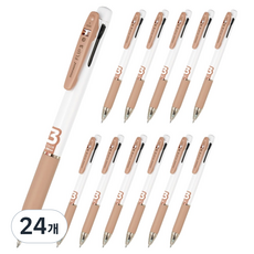 모나미 플립3 볼펜 0.38mm, 24개, 탄 베이지