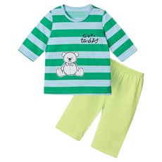 유니프랜드 아동용 곰돌이ST 7부 면 내의 상하의 세트