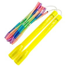 JFROPE 閃亮彩虹軟質串珠跳繩, 黃色