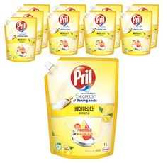 프릴 시크릿오브 베이킹소다 퓨어레몬향 리필, 1L, 10개