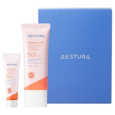 AESTURA Derma UV365 紅色鎮靜提亮防曬霜 40ml + 10ml 套組 SPF50+ PA++++, 1套