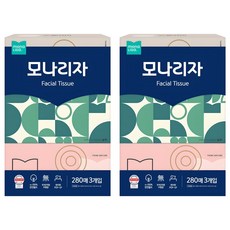 mona LISa. 天然紙漿美容面紙 2層, 280張, 6個