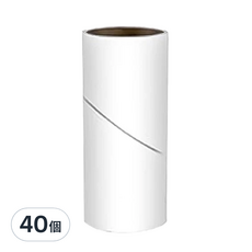 加長型黏毛器 替換捲芯, 斜撕設計, 輕鬆好撕取, 10cm, 40個