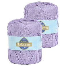 Yarna 全息圖案編織線 50g, 213 丁香珍珠, 2個