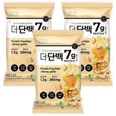 Deo Danbaek 蛋白爆米花脆片 蜂蜜蒜味, 3包, 44g