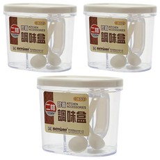 KEYWAY 聯府 珍香二格調味盒, 700ml, 3個