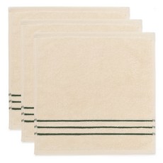 TWB 40支條紋手巾, N 卡其色, 3個