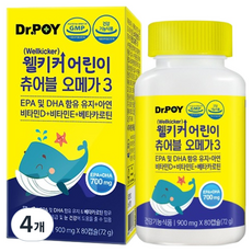 Hanmi 韓美 Wellkicker孩童Omega-3咀嚼錠, 80顆, 4罐