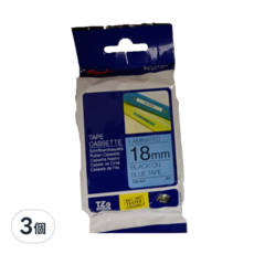 brother 兄弟牌 護貝帶 18mm 藍底黑字, 3個
