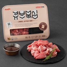 선진포크 한돈 간편한돈 큐브목심 스테이크 (냉장), 300g, 1팩