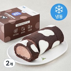 소화가잘되는우유 초코크림 롤케이크 (냉동), 380g, 2개