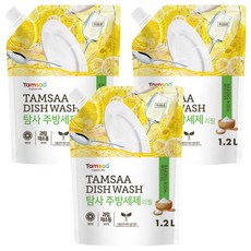 Tamsaa 小蘇打蔬果碗盤清潔液 補充包, 1.2L, 3包