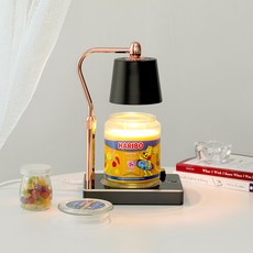 하리보 라지자 캔들 + 빛조절 타이머 캔들워머 세트, 블랙(캔들워머), 트로피칼 펀