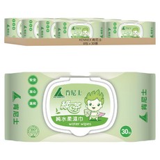 KENNEX 肯尼士 綠茶幼兒柔溼巾 加蓋, 40g, 30張, 8包