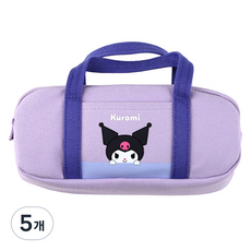 산리오 캔퍼스가방모양 필통 쿠로미, 퍼플, 5개